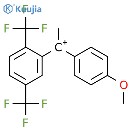 Ethylium, 1-[2,5-bis(trifluoromethyl)phenyl]-1-(4-methoxyphenyl)- structure