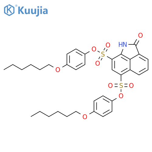 9,11-bis[4-(hexyloxy)phenyl] 3-oxo-2-azatricyclo[6.3.1.0^{4,12}]dodeca-1(11),4,6,8(12),9-pentaene-9,11-disulfonate structure