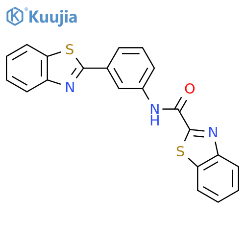 N-3-(1,3-benzothiazol-2-yl)phenyl-1,3-benzothiazole-2-carboxamide structure