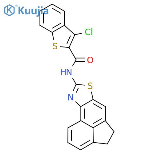 3-chloro-N-{5-thia-3-azatetracyclo6.6.1.0^{2,6}.0^{11,15}pentadeca-1(15),2(6),3,7,11,13-hexaen-4-yl}-1-benzothiophene-2-carboxamide structure