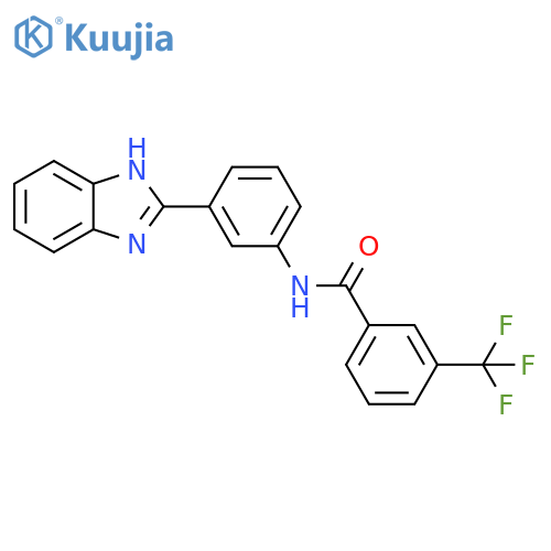 N-3-(1H-1,3-benzodiazol-2-yl)phenyl-3-(trifluoromethyl)benzamide structure
