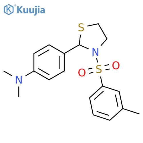 Thiazolidine, 2-[4-(dimethylamino)phenyl]-3-[(3-methylphenyl)sulfonyl]- (9CI) structure