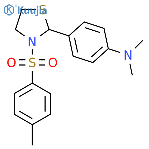 Thiazolidine, 2-[4-(dimethylamino)phenyl]-3-[(4-methylphenyl)sulfonyl]- (9CI) structure