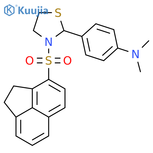 Thiazolidine, 3-[(1,2-dihydro-3-acenaphthylenyl)sulfonyl]-2-[4-(dimethylamino)phenyl]- (9CI) structure