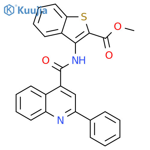 methyl 3-(2-phenylquinoline-4-amido)-1-benzothiophene-2-carboxylate structure