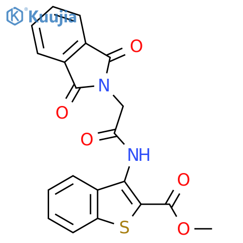 methyl 3-2-(1,3-dioxo-2,3-dihydro-1H-isoindol-2-yl)acetamido-1-benzothiophene-2-carboxylate structure