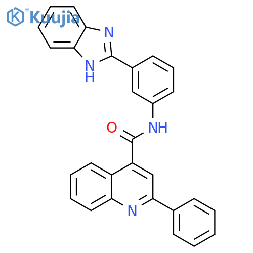 N-3-(1H-1,3-benzodiazol-2-yl)phenyl-2-phenylquinoline-4-carboxamide structure