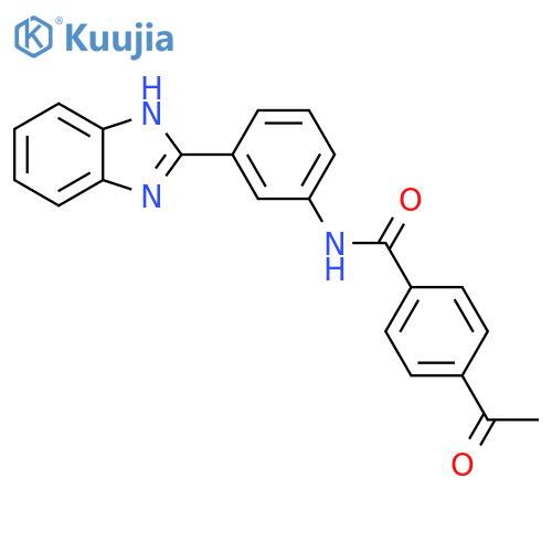 4-acetyl-N-[3-(1H-1,3-benzodiazol-2-yl)phenyl]benzamide structure