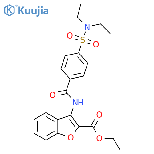 ethyl 3-4-(diethylsulfamoyl)benzamido-1-benzofuran-2-carboxylate structure