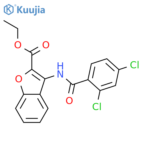 ethyl 3-(2,4-dichlorobenzamido)-1-benzofuran-2-carboxylate structure