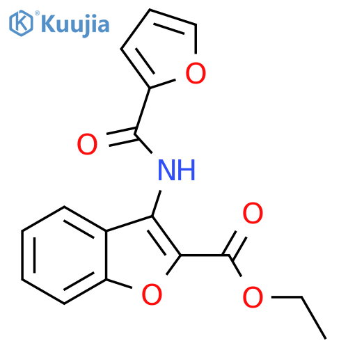 ethyl 3-(furan-2-amido)-1-benzofuran-2-carboxylate structure