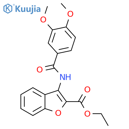 ethyl 3-(3,4-dimethoxybenzamido)-1-benzofuran-2-carboxylate structure