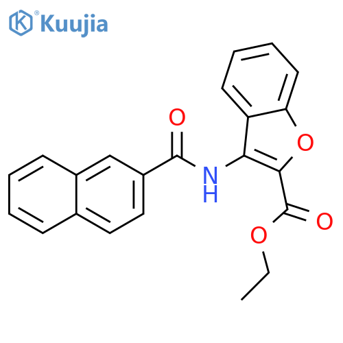 ethyl 3-(naphthalene-2-amido)-1-benzofuran-2-carboxylate structure
