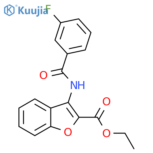 ethyl 3-(3-fluorobenzamido)-1-benzofuran-2-carboxylate structure
