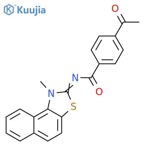 4-acetyl-N-(2E)-1-methyl-1H,2H-naphtho1,2-d1,3thiazol-2-ylidenebenzamide structure