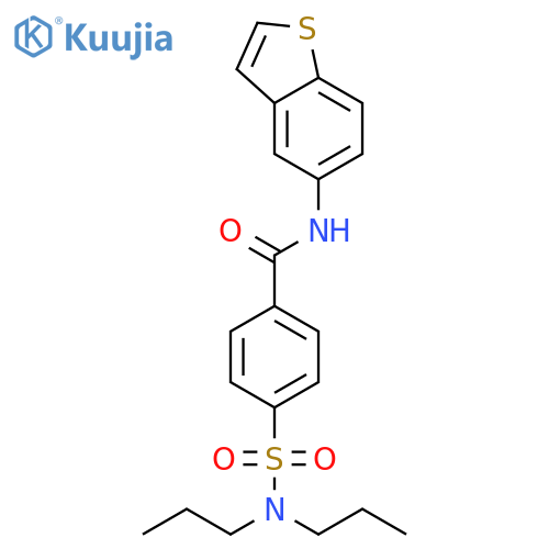 N-(1-benzothiophen-5-yl)-4-(dipropylsulfamoyl)benzamide structure