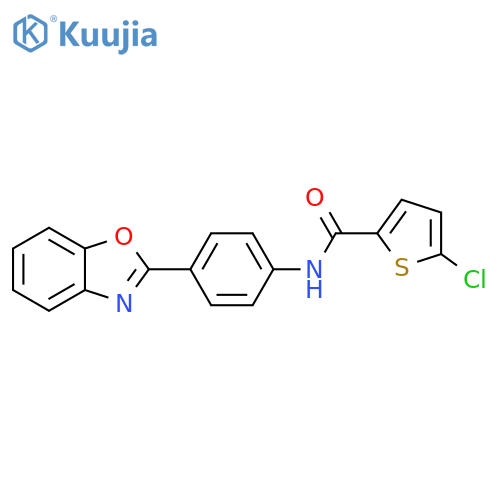 N-4-(1,3-benzoxazol-2-yl)phenyl-5-chlorothiophene-2-carboxamide structure