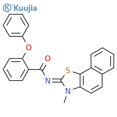 N-(2E)-3-methyl-2H,3H-naphtho2,1-d1,3thiazol-2-ylidene-2-phenoxybenzamide structure