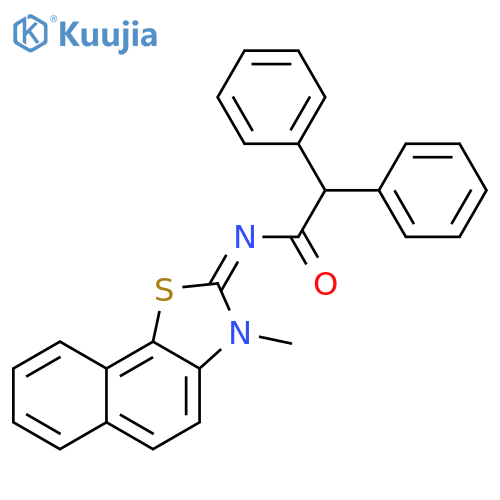 N-(2E)-3-methyl-2H,3H-naphtho2,1-d1,3thiazol-2-ylidene-2,2-diphenylacetamide structure