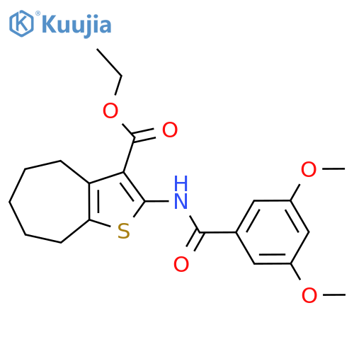 ethyl 2-(3,5-dimethoxybenzamido)-4H,5H,6H,7H,8H-cycloheptabthiophene-3-carboxylate structure