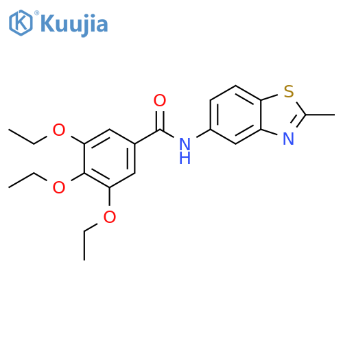 3,4,5-triethoxy-N-(2-methyl-1,3-benzothiazol-5-yl)benzamide structure