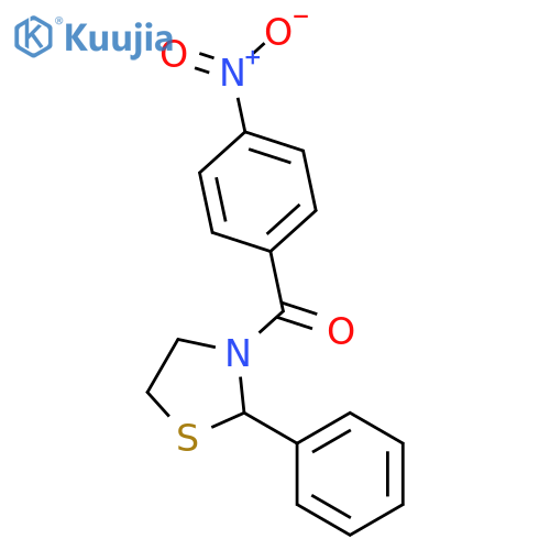 3-(4-nitrobenzoyl)-2-phenyl-1,3-thiazolidine structure