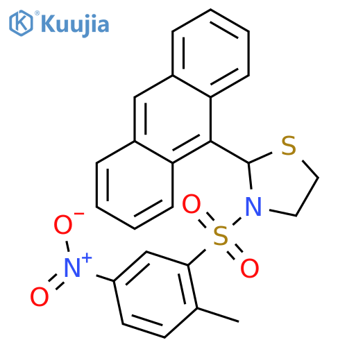Thiazolidine, 2-(9-anthracenyl)-3-[(2-methyl-5-nitrophenyl)sulfonyl]- (9CI) structure