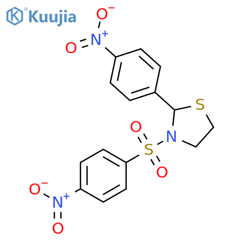 Thiazolidine, 2-(4-nitrophenyl)-3-[(4-nitrophenyl)sulfonyl]- (9CI) structure