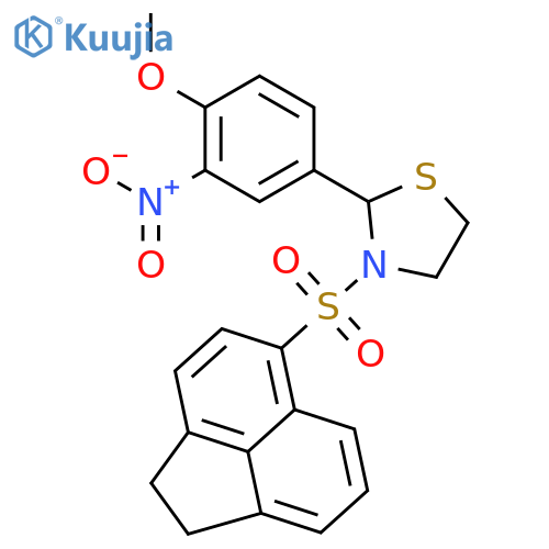 3-(1,2-dihydro-5-acenaphthylenylsulfonyl)-2-(4-methoxy-3-nitrophe Nyl)-1,3-thiazolidine structure