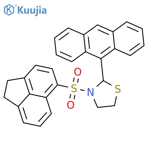 Thiazolidine, 2-(9-anthracenyl)-3-[(1,2-dihydro-5-acenaphthylenyl)sulfonyl]- (9CI) structure