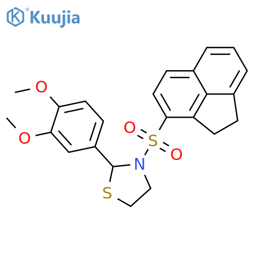 Thiazolidine, 3-[(1,2-dihydro-3-acenaphthylenyl)sulfonyl]-2-(3,4-dimethoxyphenyl)- (9CI) structure