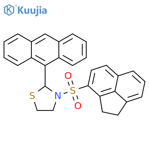 Thiazolidine, 2-(9-anthracenyl)-3-[(1,2-dihydro-3-acenaphthylenyl)sulfonyl]- (9CI) structure