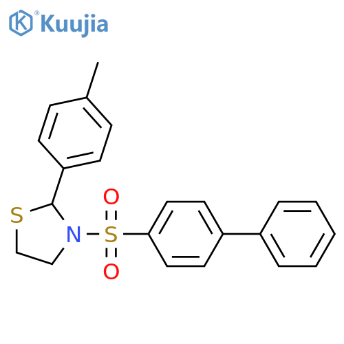 Thiazolidine, 3-([1,1-biphenyl]-4-ylsulfonyl)-2-(4-methylphenyl)- (9CI) structure