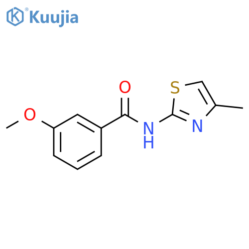3-methoxy-N-(4-methyl-1,3-thiazol-2-yl)benzamide structure