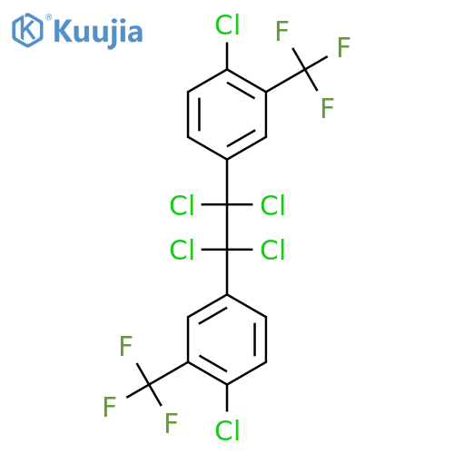 1-Chloro-4-[1,1,2,2-tetrachloro-2-[4-chloro-3-(trifluoromethyl)phenyl]ethyl]-2-(trifluoromethyl)benzene structure