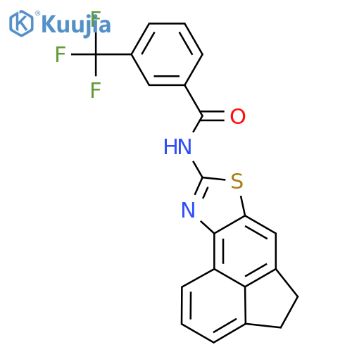 N-{5-thia-3-azatetracyclo6.6.1.0^{2,6}.0^{11,15}pentadeca-1(15),2(6),3,7,11,13-hexaen-4-yl}-3-(trifluoromethyl)benzamide structure
