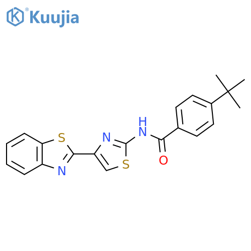 N-4-(1,3-benzothiazol-2-yl)-1,3-thiazol-2-yl-4-tert-butylbenzamide structure