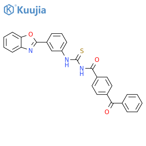 1-(4-benzoylbenzoyl)-3-3-(1,3-benzoxazol-2-yl)phenylthiourea structure