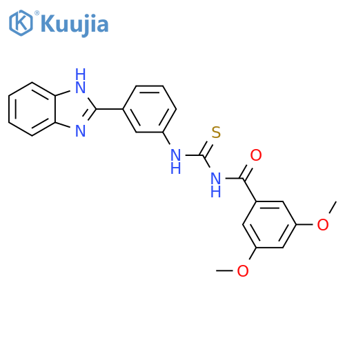 1-3-(1H-1,3-benzodiazol-2-yl)phenyl-3-(3,5-dimethoxybenzoyl)thiourea structure