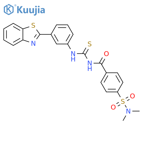1-3-(1,3-benzothiazol-2-yl)phenyl-3-4-(dimethylsulfamoyl)benzoylthiourea structure