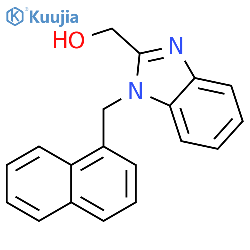 {1-(naphthalen-1-yl)methyl-1H-1,3-benzodiazol-2-yl}methanol structure