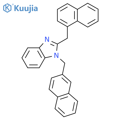 2-[(naphthalen-1-yl)methyl]-1-[(naphthalen-2-yl)methyl]-1H-1,3-benzodiazole structure