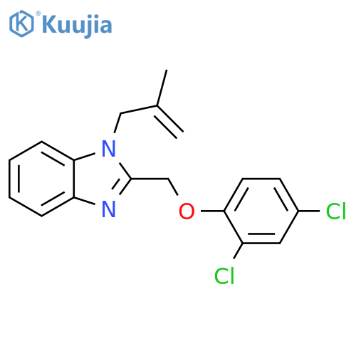 2-(2,4-dichlorophenoxy)methyl-1-(2-methylprop-2-en-1-yl)-1H-1,3-benzodiazole structure