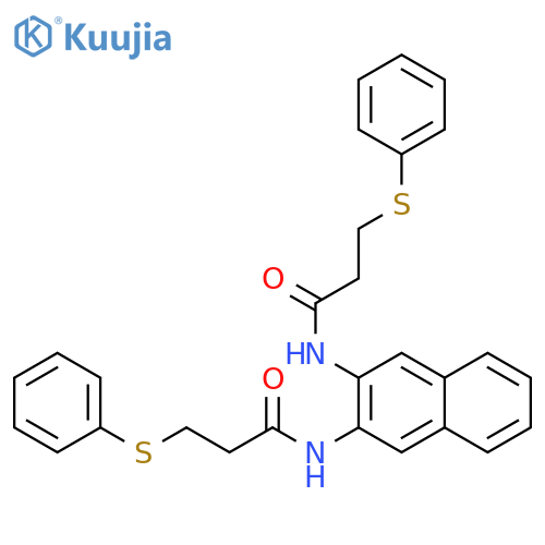 3-(phenylsulfanyl)-N-{3-3-(phenylsulfanyl)propanamidonaphthalen-2-yl}propanamide structure