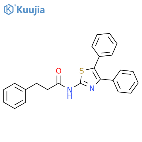 N-(4,5-diphenyl-1,3-thiazol-2-yl)-3-phenylpropanamide structure