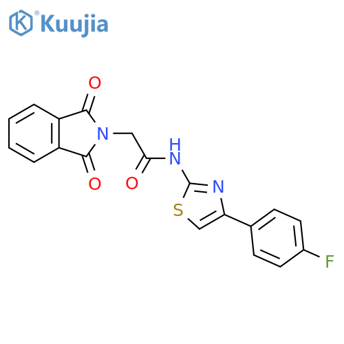 2-(1,3-dioxo-2,3-dihydro-1H-isoindol-2-yl)-N-4-(4-fluorophenyl)-1,3-thiazol-2-ylacetamide structure