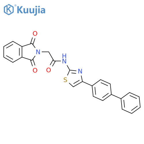 N-(4-{1,1'-biphenyl-4-yl}-1,3-thiazol-2-yl)-2-(1,3-dioxo-2,3-dihydro-1H-isoindol-2-yl)acetamide structure