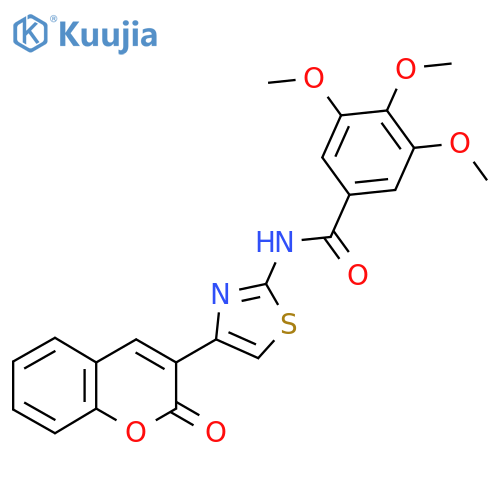 3,4,5-trimethoxy-N-4-(2-oxo-2H-chromen-3-yl)-1,3-thiazol-2-ylbenzamide structure