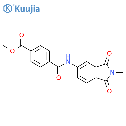 methyl 4-[(2-methyl-1,3-dioxo-2,3-dihydro-1H-isoindol-5-yl)carbamoyl]benzoate structure