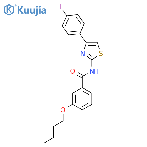 3-butoxy-N-4-(4-iodophenyl)-1,3-thiazol-2-ylbenzamide structure